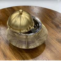 Chauffe-plat rond de luxe en argent Design moderne chauffe-plat marmite Sakhan fabriqué en acier inoxydable métal pour buffet