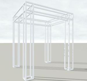 DreamLike Luxury Modern <b>Wedding</b> Stage <b>Backdrop</b> <b>Stand</b> Pipe and Drape Gold Metal Chuppah Canopy Arch Mandap Banquet Party Decor - Product Image 2