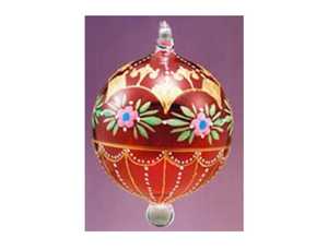 Ornements en verre de Noël de conception unique accrocheur faits à la main décoration de luxe égyptienne de haute qualité ornements de Noël - Product Image 3