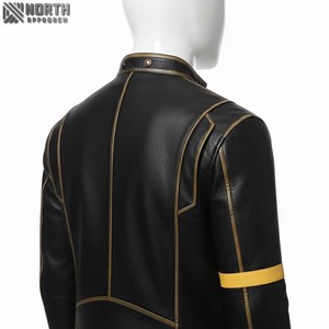 Blouson bombardier d'hiver en cuir camouflage de haute qualité Vêtements de mode unisexe imperméables avec logo personnalisé - Product Image 4