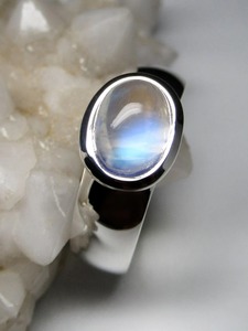 Men's Handmade 925 Sterling Silver <b>Ring</b> Vintage Style Oval Blue Rainbow Moonstone Gemstone Fine <b>Indian</b> Seller Jewelry Mehrajudin - Product Image 5