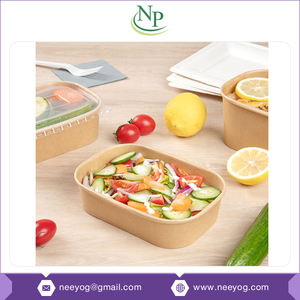 Reputed Manufacturer Selling Eco-friendly & Leakproof Rectangle Shape Food <b>Take</b> <b>Away</b> 1000ml Kraft Paper <b>Containers</b> or Boxes - Product Image 6