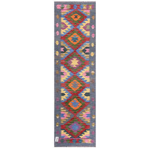 Alfombra Kilim de Maimana, Afganistán, 197 x 58 cm, Alfombras y Juegos de Alfombras - Product Image 1