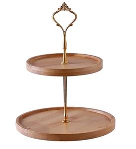 Latest Design Wooden 1 Tier <b>Cake</b> Stand Handcrafted Dessert Cupcake Tray <b>Cake</b> <b>Server</b> for Table Use. - Product Image 2