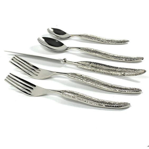 Increíble diseño personalizado moderno al por mayor cubiertos de acero inoxidable Metal plata juego de cubiertos rústicos para cualquier ocasión en el hogar/Oficina - Product Image 2