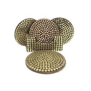 Hermoso posavasos de cobre y latón de dos tonos de Metal para habitación de Hotel, restaurante, oficina, nueva colección, posavasos hechos en India - Product Image 4