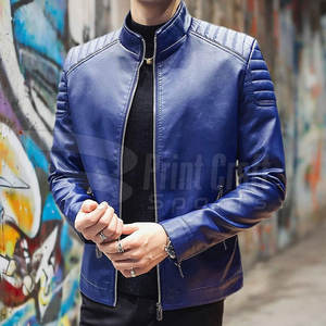 Best Fabric <b>Light</b> Weight <b>Men</b> Leather Winter <b>Jacket</b> Outdoor Use New Design <b>Men</b> Leather <b>Jacket</b> - Product Image 3