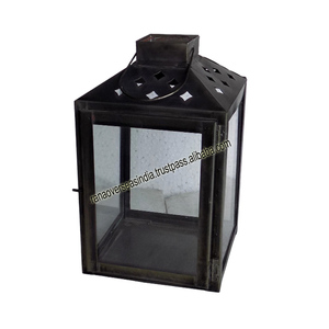 Antique Iron Square Candle Lanterns Decorative HangingLlantern for Hotel Home Festival Wedding Party - Product Image 3