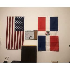 Bandera Dominicana 3x5 pies, Banderas de la República Dominicana Bordadas, Bandera Dominicana Grande Resistente para Decoración de Paredes en Exteriores - Product Image 1