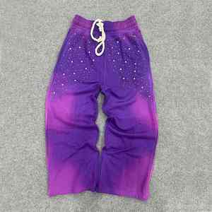 กางเกงลำลองสำหรับผู้ชายกางเกงกีฬาวิ่งจ็อกกิงฟิตปกติเอวกลางระบายเหงื่อกันน้ำพิมพ์ลายพลอยเทียมตามสั่ง - Product Image 4