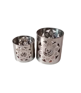 Antiguo hecho a mano negro esmalte Bhakhoor Pot elegante Metal votivo portavelas para decoración del hogar comedor Navidad Pascua - Product Image 6