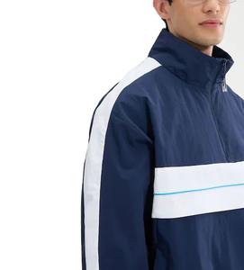 Veste coupe-vent pour hommes grande taille couleurs personnalisées imperméable sport extérieur pull veste à capuche à la mode coupe-vent uni - Product Image 5