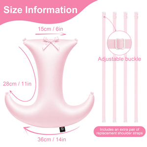 Customized Pink Bow Breast <b>Pillow</b> Soft Supportive Chest <b>Pillow</b> for Women Sleeping Nursing Relaxing Bedroom Decor - Product Image 2