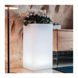 Vaso Home Light Cubo Cm. 40x40x80h Bianco - Product Image 1