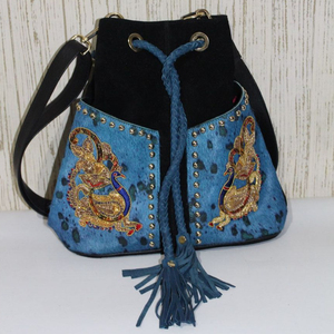 Hot Selling Peacock Embilished Crossbody Bags With Draw <b>Strings</b> Designer From Indian Suppliers Indian Exporters and Manufacturer - Product Image 1