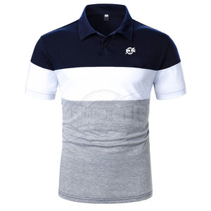 เสื้อยืดโปโลแห้งเร็วสำหรับผู้ชายดีไซน์เฉพาะขนาดใหญ่พิเศษผ้าถักมาใหม่ - Product Image 1