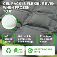 Emballage de glace en gel réutilisable pour les blessures-Emballage de glace flexible avec support en tissu doux pour la thérapie par le froid chaud