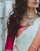 Sari en soie de créateur dernier cri avec Rich Pallu & Jacquard Work All Over Party Wear