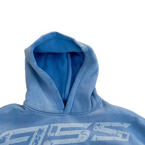 เสื้อมีฮู้ดของผู้ชายดีไซน์แนวสตรีทแวร์สไตล์วินเทจ380GSM พิมพ์ลาย DTG ซีดจางผ้าเฟรนช์เทอร์รี่ปักดิจิตอลสำหรับฤดูหนาว - Product Image 6