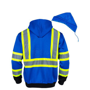 Reflective Hi Vis Hoodie Ropa de construcción Ropa DE TRABAJO Alta visibilidad Hi Vis Hoodie para hombres - Product Image 2
