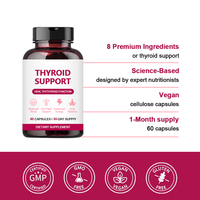 Capsules d'extrait d'ashwagandha personnalisées pour la santé de la thyroïde et le renforcement de l'immunité chez l'adulte, 60 unités, soutien de la thyroïde
