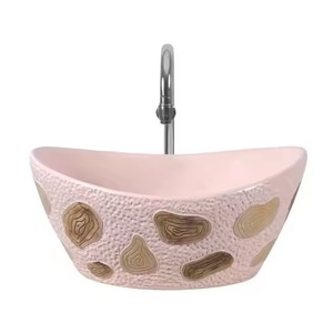 Évier en céramique mat en bois pour lavabo à main Évier de table Salle de bain Bassin d'eau Petit évier sanitaire en céramique pour décoration intérieure - Product Image 3