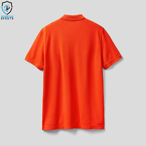 เสื้อยืดโปโลสำหรับผู้ชายพิมพ์โลโก้แบบกำหนดเองลายทึบกันยับทำจากผ้าฝ้ายโพลีเอสเตอร์ - Product Image 2