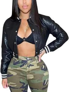 2025 automne mode décontracté boutonné femmes Varsity Bomber veste légère conception courte pour hommes - Product Image 4