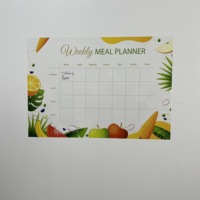Tableau blanc électrostatique réutilisable en polystyrène durable pour la planification hebdomadaire des repas et l'organisation des nutriments, effaçable à sec, durée 1 semaine