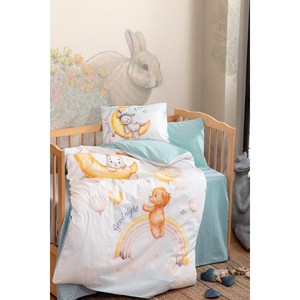 Juego de Ropa de Cama para Bebé 100% Algodón, Estilo Occidental Moderno, Edredón con Relleno de Seda y Funda con Diseño de Dibujos Animados para el Hogar - Product Image 1