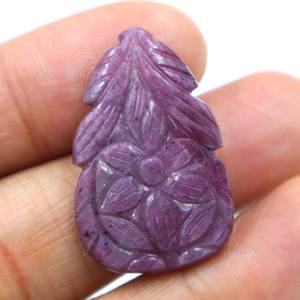 Rubis rouge naturel sculpté en cabochon, pierre précieuse, rubis sculpté à la main, pierre lisse, fournisseur en gros pour bijoux - Product Image 1