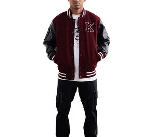 2025 ODM, venta al por mayor, chaqueta Letterman Varsity personalizada para hombre, chaquetas de béisbol universitarias de tela de lana, chaqueta de talla grande para hombre - Product Image 3