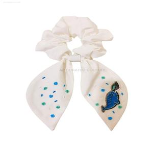 Personalizado elegante indio bordado a mano semilla cuentas Scrunchies elegante cuentas accesorio para el cabello - Product Image 5