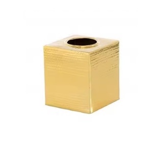 Wholesale Metal Tissue Storage Box SET of 2 Top Quality Iron Tissue Box Decorative Galvanised Napkin Box Indian - Product Image 4