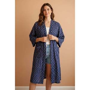Pure Cotton Handblock Printed Summer Kimono Boho <b>Beach</b> Kaftan Coverup for Bridesmaids Maternity Dresses House <b>Robe</b> Indian Style - Product Image 2