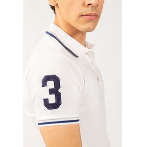 Polo pour hommes personnalisé 200gsm polyester coton uniforme d'entreprise de haute qualité avec logo de broderie imprimé - Product Image 4