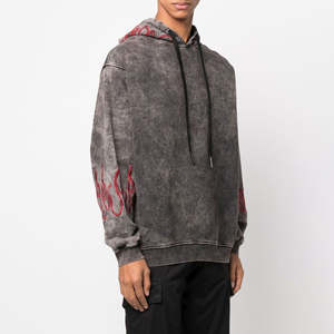 Sudadera con Capucha de Invierno para Hombre, con Logotipo Personalizado, Lavado Ácido, Poliéster/Algodón, Corte Regular, Color Sólido, Teñido, Bordado, Forro Polar, Antiencogimiento - Product Image 5