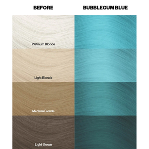 Coloration capillaire semi-permanente Crazy Color Bubblegum Blue, végane, sans ammoniaque, couleur longue durée - Product Image 4