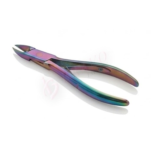 Professional Cuticle Nipper 5 Inch Stainless Steel Cuticle Nipper Rainbow Finish Manicure Pedicure <b>Nail</b> <b>Tool</b> - Product Image 1