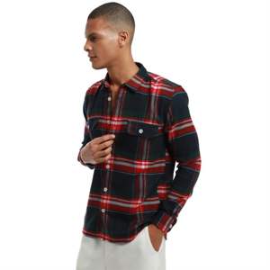 Chemise à carreaux vert olive pour hommes Design élégant en coton brossé avec coupe régulière et construction durable pour toutes les occasions - Product Image 4