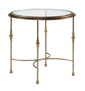 Noir arrondi haut Table d'appoint salon décor à la maison or support Table d'angle ferme pays Vintage meubles salon - Product Image 5