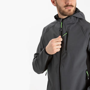 Venta caliente para hombre Softshell Chaqueta de lana Invierno Pesca al aire libre Senderismo Chaqueta Softshell con capucha Diseño transpirable - Product Image 5