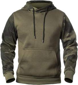 OEM logotipo personalizado de alta calidad de algodón elegante Streetwear de los hombres de invierno sudaderas con capucha de camuflaje de talla grande esencial gran oferta - Product Image 4