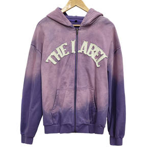 เสื้อมีฮู้ดปักลายล้างกรดแบบวินเทจเสื้อมีฮู้ดทรงโอเวอร์ไซส์ - Product Image 1