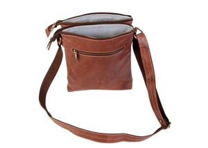Wholesale Best Quality Real Leather <b>Sling</b> <b>Bag</b> With Front Side Zip Pocket Detachable & Adjustable Handles & With Zip Closure - Product Image 2
