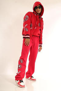 Veste universitaire en toile pour hommes OEM, col montant respirant avec broderie fantaisie, vêtements de mode américains tendance personnalisés - Product Image 5