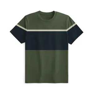 Biologische Bamboe Mannen Groothandel Milieuvriendelijk T-Shirt 2024 Nieuw Ontwerp Katoenen T-Shirt Custom Logo Blanco Mannen T-Shirt