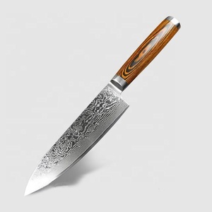 Venta al por mayor personalizado de calidad superior OEM ODM servicio japonés profesional hecho a mano Damasco acero corte cocina Chef cuchillo - Product Image 1