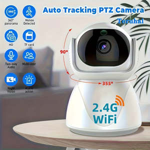 กล้องวงจรปิดอัจฉริยะ 1080P 2.4G สำหรับภายในอาคาร ภาพสีคมชัดในเวลากลางคืน บันทึกเสียงสองทาง เชื่อมต่อ WiFi พร้อมตัวเลือกการจัดเก็บข้อมูลบนคลาวด์ - Product Image 2