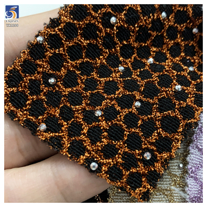YX1288 180gsm Kain Jacquard Lurex Motif Ular yang Sedang Populer dengan Batu 3D, Kain Jacquard Khusus untuk Tekstil Rok - Product Image 6